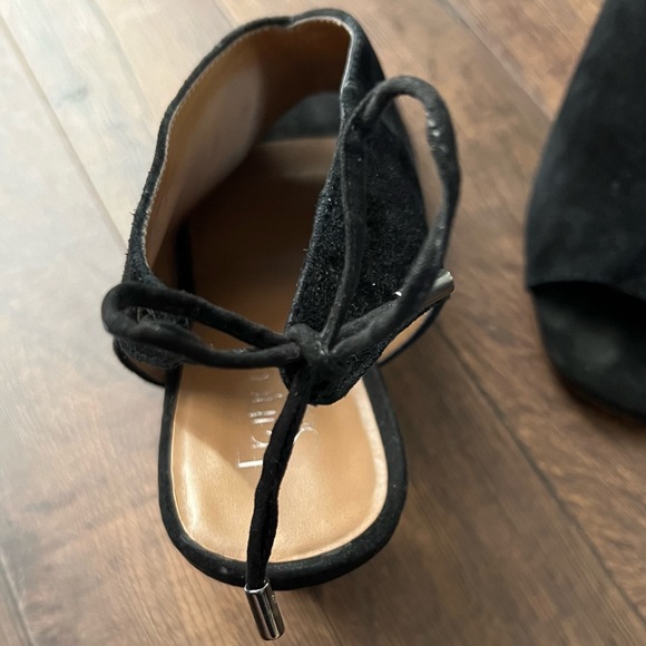 Franco Sarto Peep Toe Tie Booties - Picture 3 of 6